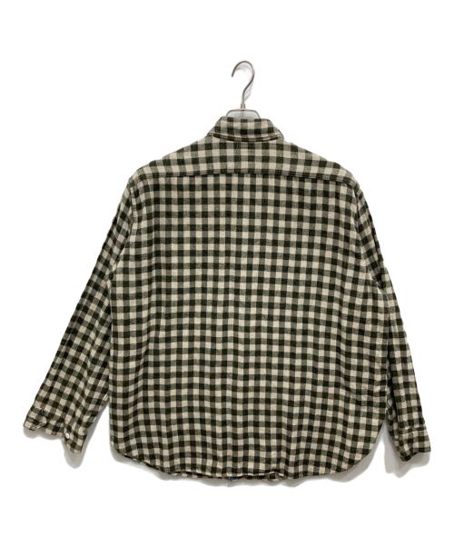 POST O'ALLS（ポストオーバーオールズ）POST O'ALLS (ポストオーバーオールズ) St.Louis cotton flannel plaid grey block/チェックシャツ グリーン サイズ:XLの古着・服飾アイテム