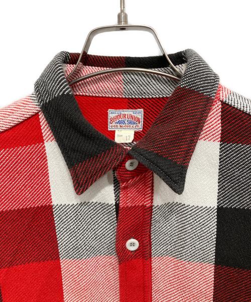 THE REAL McCOY'S（ザ・リアルマッコイズ）THE REAL McCOY'S (ザ・リアルマッコイズ) 8HU LUMBERJACK BLOCK CHECK FLANNEL SHIRT/コットンチェックシャツ レッド サイズ:17の古着・服飾アイテム
