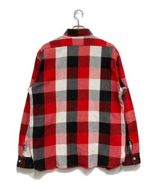 THE REAL McCOY'S（ザ・リアルマッコイズ）THE REAL McCOY'S (ザ・リアルマッコイズ) 8HU LUMBERJACK BLOCK CHECK FLANNEL SHIRT/コットンチェックシャツ レッド サイズ:17の古着・服飾アイテム