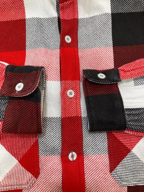 THE REAL McCOY'S（ザ・リアルマッコイズ）THE REAL McCOY'S (ザ・リアルマッコイズ) 8HU LUMBERJACK BLOCK CHECK FLANNEL SHIRT/コットンチェックシャツ レッド サイズ:17の古着・服飾アイテム