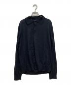 PRADAプラダ）の古着「シルク混ニットポロシャツ」｜ネイビー