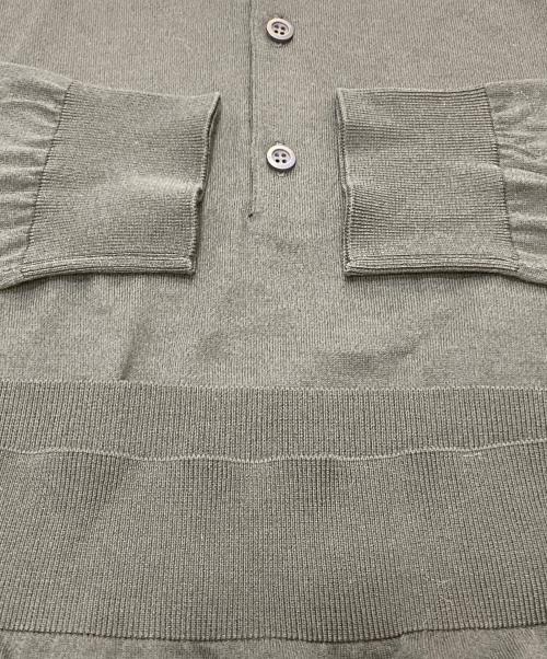 PRADA（プラダ）PRADA (プラダ) シルク混ニットポロシャツ ネイビー サイズ:SIZE50の古着・服飾アイテム
