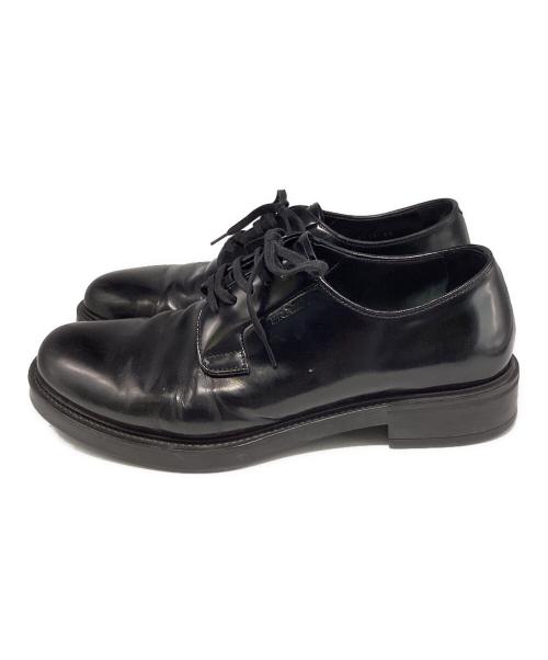 PRADA（プラダ）PRADA (プラダ) プレーントゥダービーシューズ ブラック サイズ:6 1/2の古着・服飾アイテム