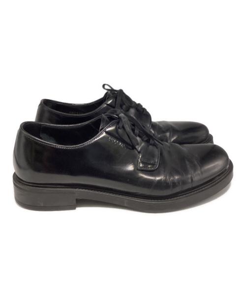 PRADA（プラダ）PRADA (プラダ) プレーントゥダービーシューズ ブラック サイズ:6 1/2の古着・服飾アイテム