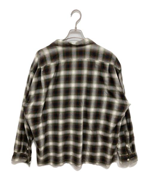 J.S HOMESTEAD（ジャーナルスタンダード ホームステッド）J.S HOMESTEAD (ジャーナルスタンダード ホームステッド) Stead OMBRE OPEN SHIRT グリーン×ブラウン サイズ:Lの古着・服飾アイテム