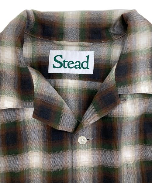 J.S HOMESTEAD（ジャーナルスタンダード ホームステッド）J.S HOMESTEAD (ジャーナルスタンダード ホームステッド) Stead OMBRE OPEN SHIRT グリーン×ブラウン サイズ:Lの古着・服飾アイテム