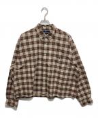 RALPH LAURENラルフローレン）の古着「90's ボタンダウンチェックシャツ」｜ブラウン