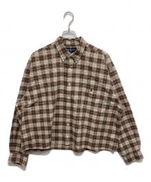 RALPH LAUREN（ラルフローレン）の古着「90's ボタンダウンチェックシャツ」｜ブラウン