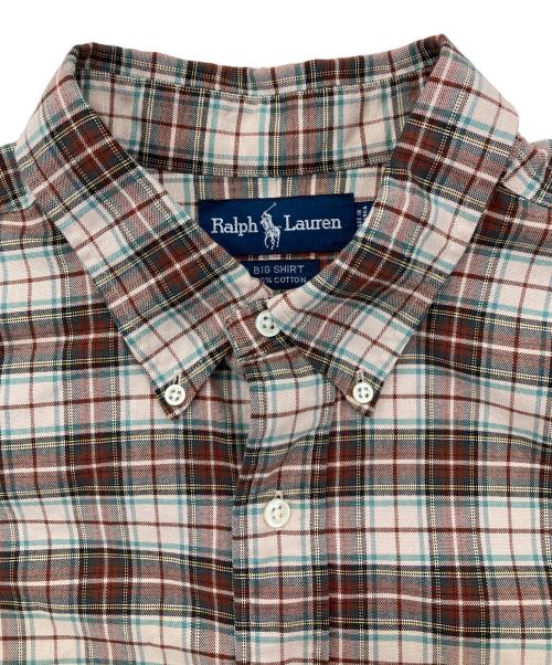 RALPH LAUREN（ラルフローレン）RALPH LAUREN (ラルフローレン) 90's ボタンダウンチェックシャツ ブラウン サイズ:XLの古着・服飾アイテム