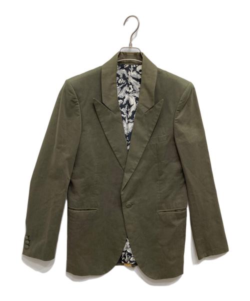NUMBER (N)INE（ナンバーナイン）NUMBER (N)INE (ナンバーナイン) TESSUTI DI SONDRIO 01SS 裏地骸骨柄ジャケット オリーブ サイズ:SIZE3の古着・服飾アイテム