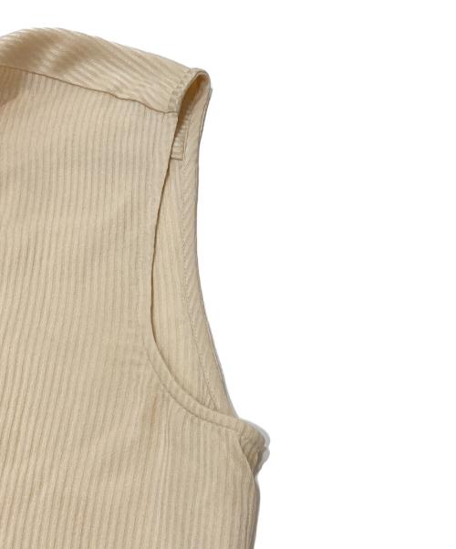 CELINE（セリーヌ）CELINE (セリーヌ) シルクノースリーブボウタイブラウス ベージュ サイズ:SIZE34の古着・服飾アイテム