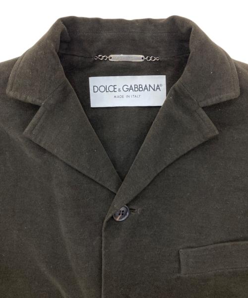 DOLCE & GABBANA（ドルチェ＆ガッバーナ）DOLCE & GABBANA (ドルチェ＆ガッバーナ) ベロア4Bセットアップ ブラウン サイズ:46の古着・服飾アイテム