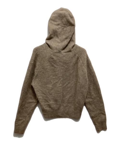 ZARA（ザラ）ZARA (ザラ) フード付きタイベルトニットカーディガン ブラウン サイズ:Lの古着・服飾アイテム