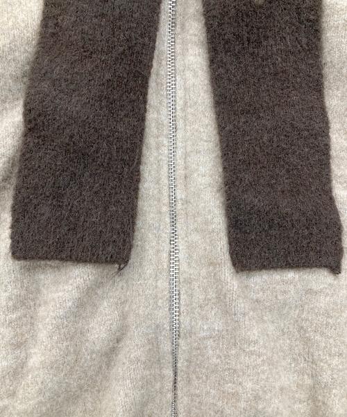 ZARA（ザラ）ZARA (ザラ) フード付きタイベルトニットカーディガン ブラウン サイズ:Lの古着・服飾アイテム