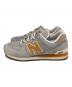 NEW BALANCE (ニューバランス) ローカットスニーカー グレー×オレンジ サイズ:US8.5：7000円