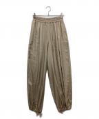 L'appartementアパルトモン）の古着「Fibril Satin Pants」｜カーキ