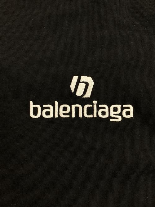 BALENCIAGA（バレンシアガ）BALENCIAGA (バレンシアガ) ロゴ刺繍 長袖カットソー ブラック サイズ:Sの古着・服飾アイテム