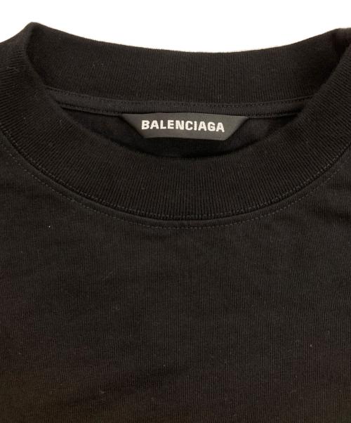BALENCIAGA（バレンシアガ）BALENCIAGA (バレンシアガ) ロゴ刺繍 長袖カットソー ブラック サイズ:Sの古着・服飾アイテム