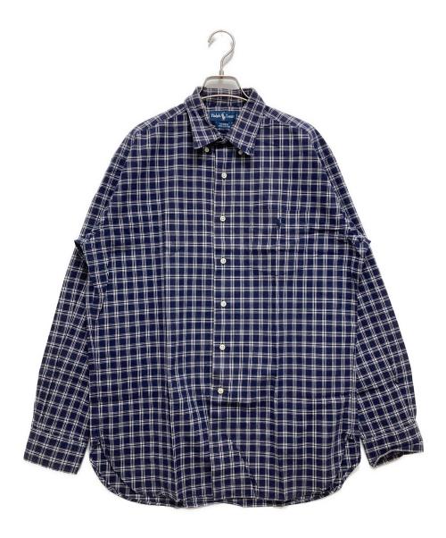 POLO RALPH LAUREN（ポロ・ラルフローレン）POLO RALPH LAUREN (ポロ・ラルフローレン) チェックシャツ ネイビー サイズ:Mの古着・服飾アイテム
