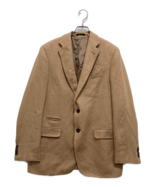 ARMANI COLLEZIONI（アルマーニ コレツィオーニ）ARMANI COLLEZIONI (アルマーニ コレツィオーニ) キャメルウールテーラードジャケット ベージュ サイズ:SIZE50の古着・服飾アイテム
