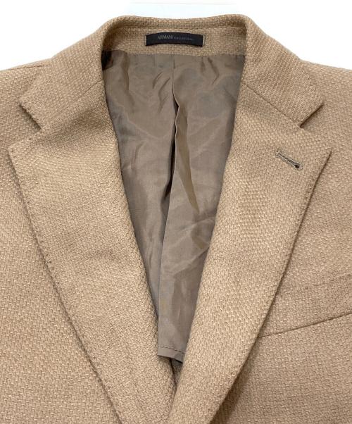 ARMANI COLLEZIONI（アルマーニ コレツィオーニ）ARMANI COLLEZIONI (アルマーニ コレツィオーニ) キャメルウールテーラードジャケット ベージュ サイズ:SIZE50の古着・服飾アイテム