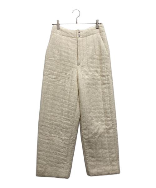 pelleq（ペレック）pelleq (ペレック) キルティングワイドパンツ ホワイト サイズ:不明(サンプル)の古着・服飾アイテム