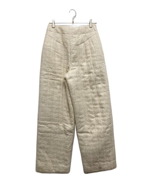 pelleq（ペレック）pelleq (ペレック) キルティングワイドパンツ ホワイト サイズ:不明(サンプル)の古着・服飾アイテム