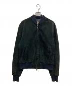 Stewart Leather Jacket.スチュワートレザージャケット）の古着「レザージャケット」｜グリーン