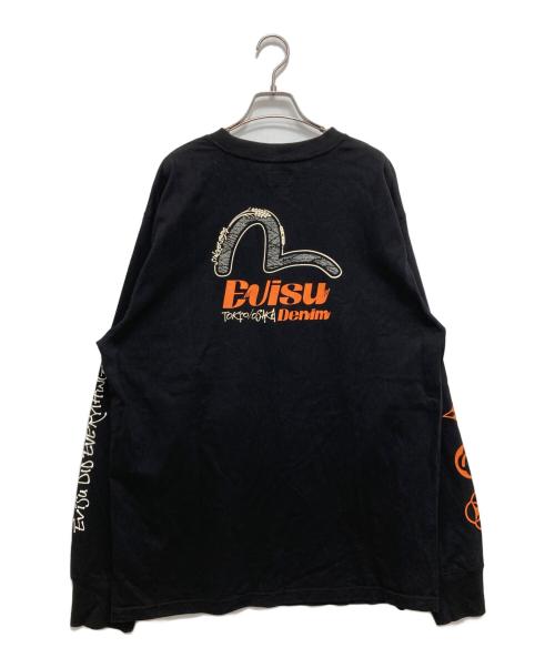 EVISU（エヴィス）EVISU (エヴィス) Seagull Print Fashion fit Sweatshirt/長袖カットソー ブラック サイズ:XXLの古着・服飾アイテム