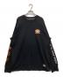 EVISU（エヴィス）の古着「Seagull Print Fashion fit Sweatshirt/長袖カットソー」｜ブラック