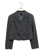 Spick and Spanスピック＆スパン）の古着「ハイツイストクロスショートジャケット」｜グレー