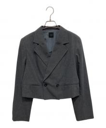 Spick and Span（スピック＆スパン）の古着「ハイツイストクロスショートジャケット」｜グレー