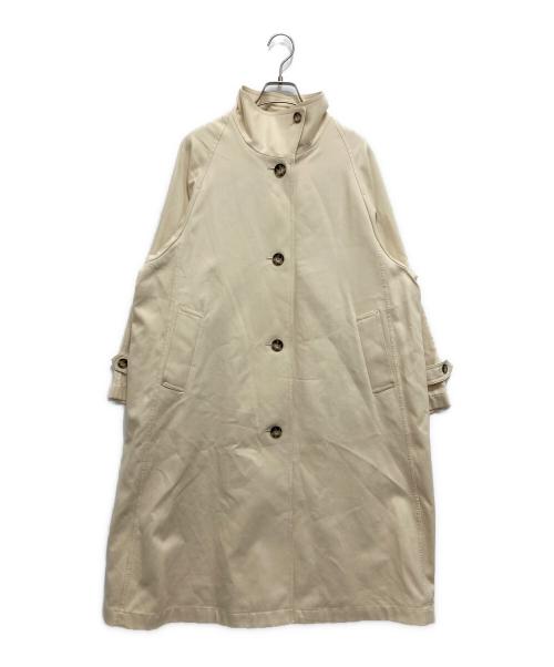 PLST（プラステ）PLST (プラステ) コットンブレンドステンカラーコート アイボリー サイズ:Sの古着・服飾アイテム
