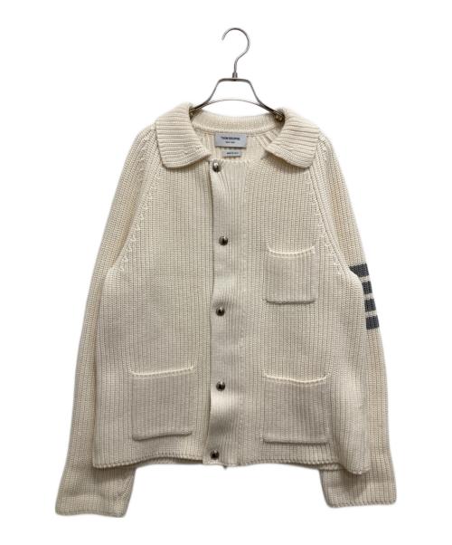 Thom Browne（トムブラウン）Thom Browne (トムブラウン) ウールニットジャケット ホワイト サイズ:SIZE4の古着・服飾アイテム