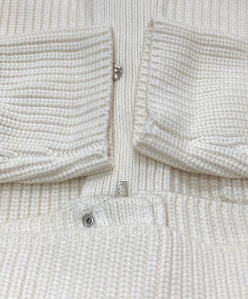 Thom Browne（トムブラウン）Thom Browne (トムブラウン) ウールニットジャケット ホワイト サイズ:SIZE4の古着・服飾アイテム