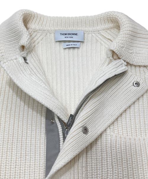 Thom Browne（トムブラウン）Thom Browne (トムブラウン) ウールニットジャケット ホワイト サイズ:SIZE4の古着・服飾アイテム