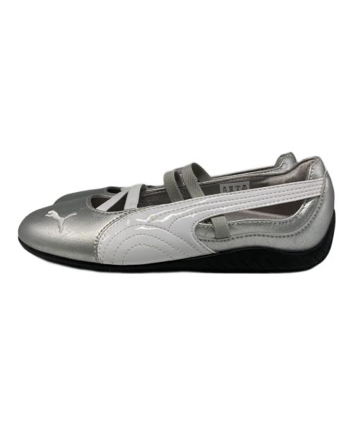 PUMA（プーマ）PUMA (プーマ) スピードキャット バレエ メタリック シルバー×ホワイト サイズ:22.5の古着・服飾アイテム