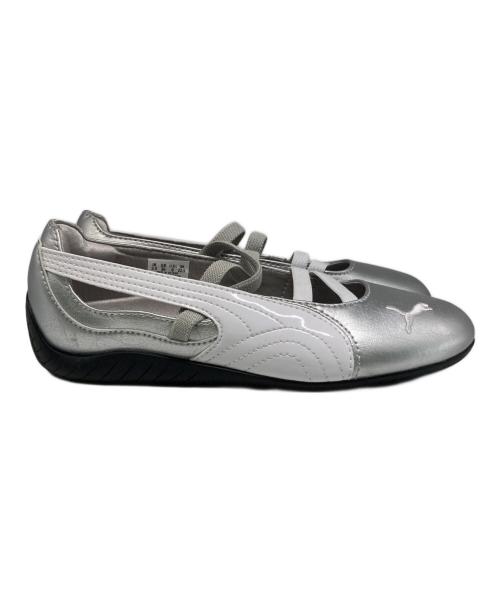PUMA（プーマ）PUMA (プーマ) スピードキャット バレエ メタリック シルバー×ホワイト サイズ:22.5の古着・服飾アイテム