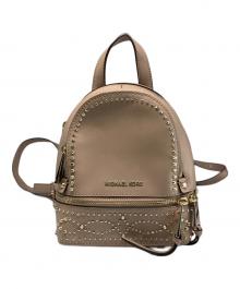 MICHAEL KORS（マイケルコース）の古着「スタッズミニリュック」｜ベージュ×ゴールド
