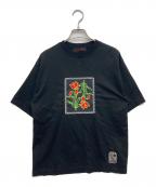 CABANキャバン）の古着「スビンコットン IBIZA エンブロイダリーTシャツ」｜ブラック