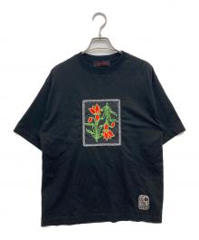 CABAN（キャバン）の古着「スビンコットン IBIZA エンブロイダリーTシャツ」｜ブラック