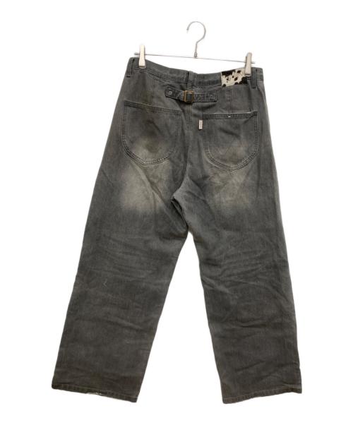 BADWAY（バッドウェイ）BADWAY (バッドウェイ) Coating double knee denim グレー サイズ:Lの古着・服飾アイテム