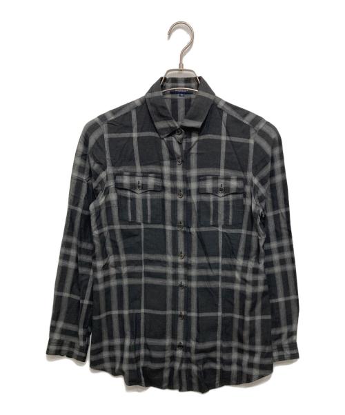 BURBERRY LONDON（バーバリーロンドン）BURBERRY LONDON (バーバリーロンドン) チェックシャツ ブラック サイズ:38の古着・服飾アイテム