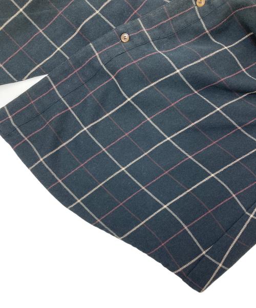 Vivienne Westwood man（ヴィヴィアン ウェストウッド マン）Vivienne Westwood man (ヴィヴィアン ウェストウッド マン) 変形デザインロングチェックシャツ ブラック サイズ:46の古着・服飾アイテム