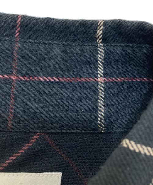 Vivienne Westwood man（ヴィヴィアン ウェストウッド マン）Vivienne Westwood man (ヴィヴィアン ウェストウッド マン) 変形デザインロングチェックシャツ ブラック サイズ:46の古着・服飾アイテム