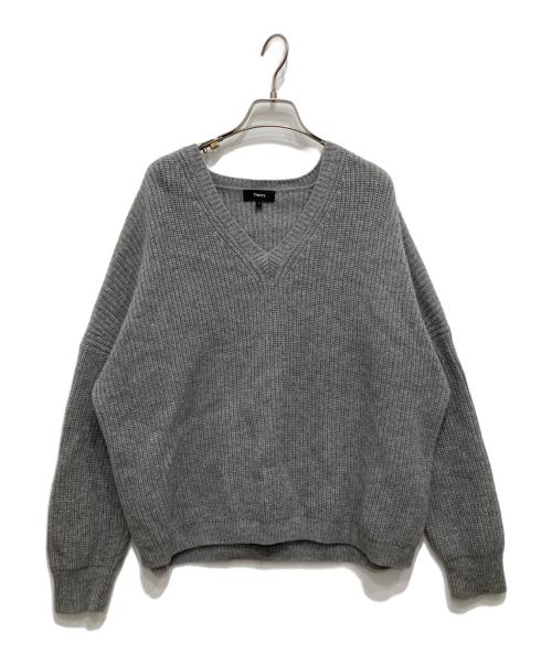 theory（セオリー）theory (セオリー) Vネックニット グレー サイズ:Sの古着・服飾アイテム