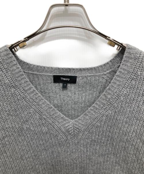theory（セオリー）theory (セオリー) Vネックニット グレー サイズ:Sの古着・服飾アイテム