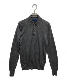 POLO RALPH LAUREN（ポロ・ラルフローレン）の古着「メリノウールニットポロシャツ」｜グレー