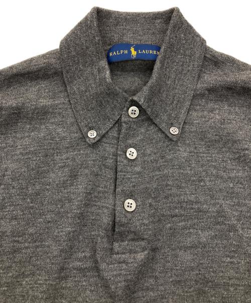 POLO RALPH LAUREN（ポロ・ラルフローレン）POLO RALPH LAUREN (ポロ・ラルフローレン) メリノウールニットポロシャツ グレー サイズ:Ｓの古着・服飾アイテム