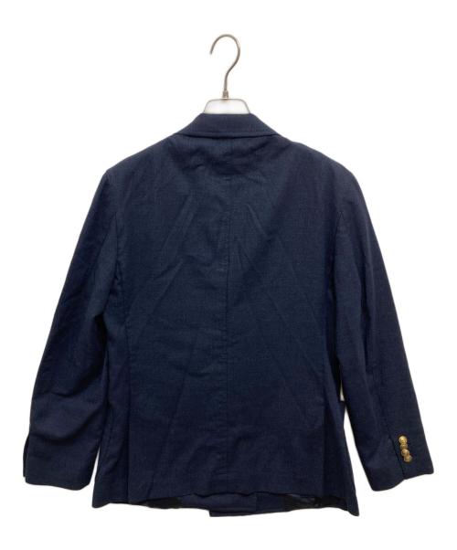 TETSUYA KANDA（テツヤカンダ）TETSUYA KANDA (テツヤカンダ) シルクウールダブルテーラードジャケット ネイビー サイズ:SIZE44の古着・服飾アイテム